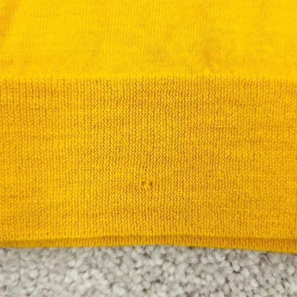 Banana Republic Sweater Womens Extra Small Yellow Striped 100% Merino Wool - Picture 4 of 9
